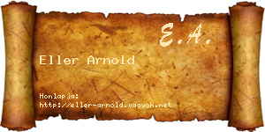 Eller Arnold névjegykártya